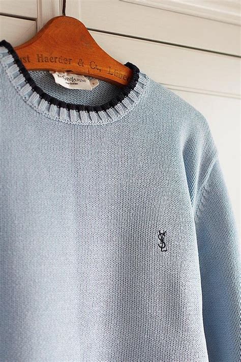 ysl blue sweater|Yves Saint Laurent .